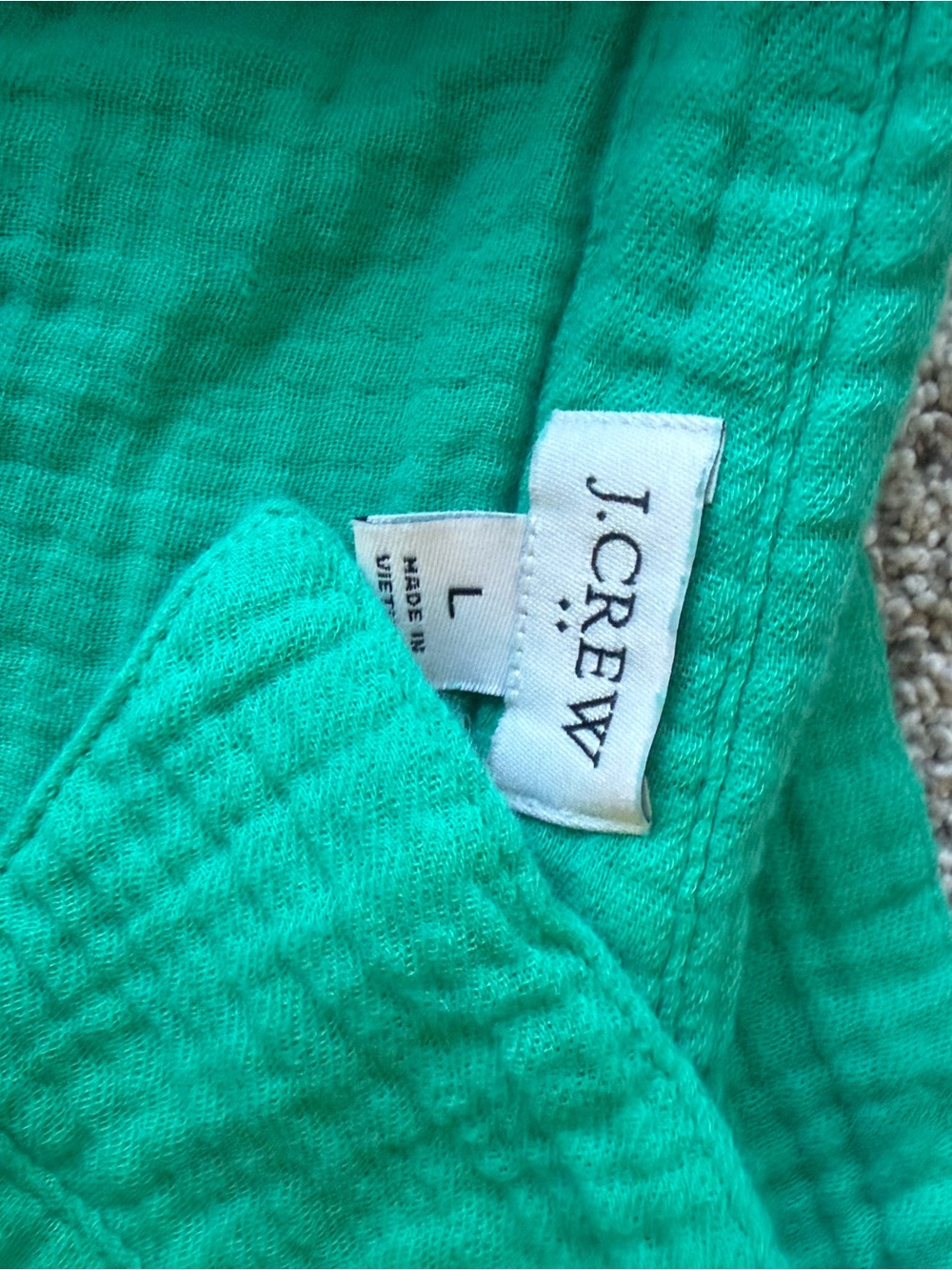 J. Crew Green Knit Swim Coverup